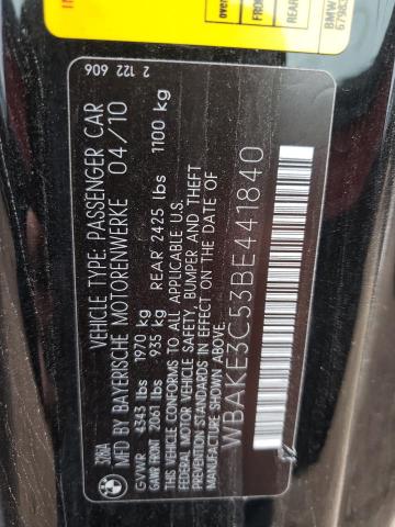 Photo 10 from auction – 2011 BMW 328 I with VIN WBAKE3C53BE441840