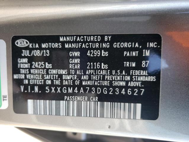 Photo 10 from auction – 2013 KIA OPTIMA LX with VIN 5XXGM4A73DG234627