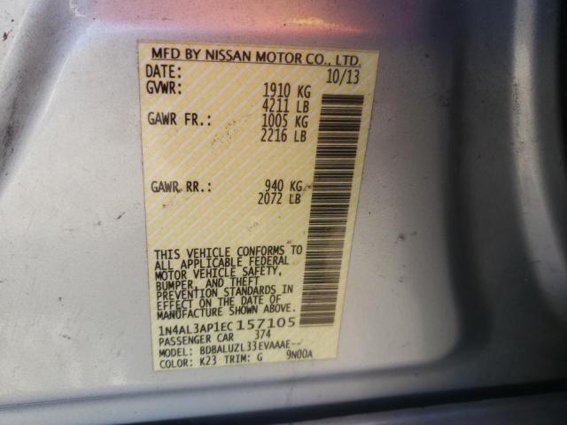 Photo 10 from auction – 2014 NISSAN ALTIMA 2.5 with VIN 1N4AL3AP1EC157105