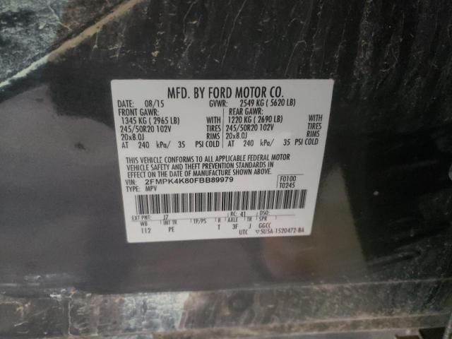 Photo 10 from auction – 2015 FORD EDGE TITAN with VIN 2FMPK4K80FBB89979