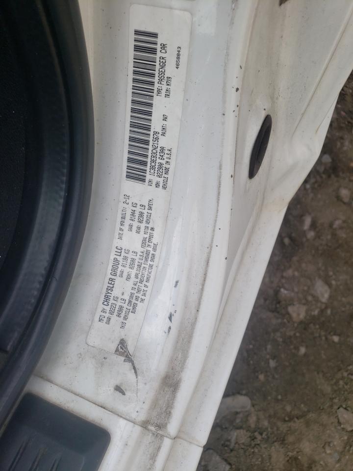 Photo 10 from auction – 2012 CHRYSLER 200 TOURIN with VIN 1C3BCBEB3CN215678
