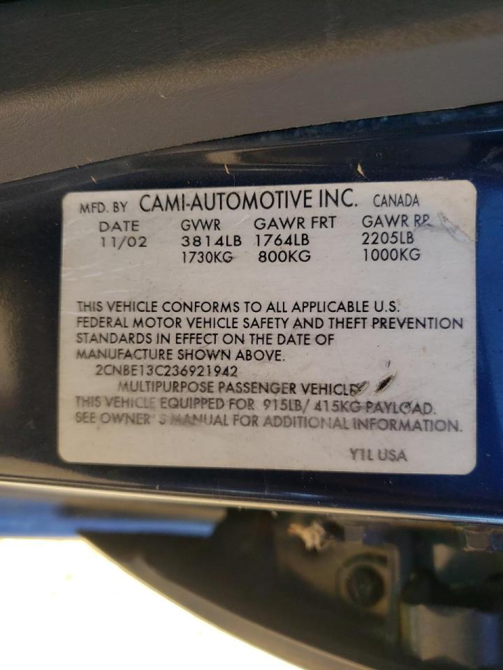 Photo 10 from auction – 2003 CHEVROLET TRACKER with VIN 2CNBE13C236921942