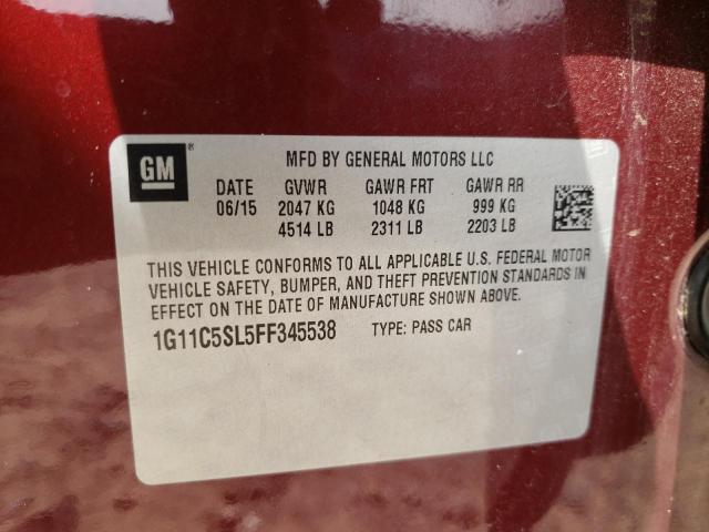 Photo 10 from auction – 2015 CHEVROLET MALIBU 1LT with VIN 1G11C5SL5FF345538