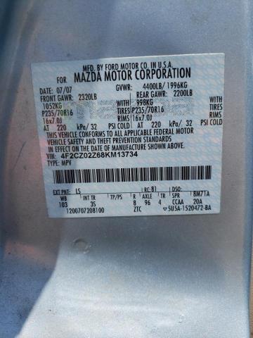 Photo 10 from auction – 2008 MAZDA TRIBUTE I with VIN 4F2CZ02Z68KM13734
