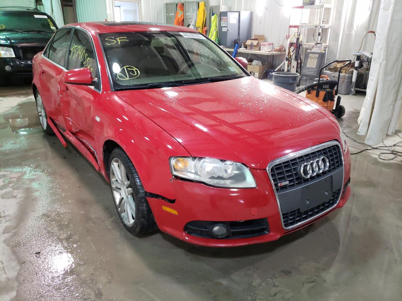 AUDI A4 2.0T QU 2008 with VIN WAUDF78E18A021337 - Photo from auction