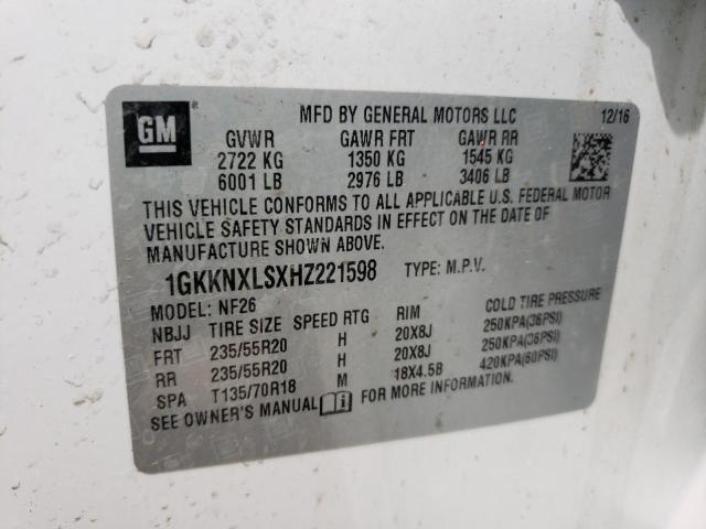Photo 10 from auction – 2017 GMC ACADIA DEN with VIN 1GKKNXLSXHZ221598
