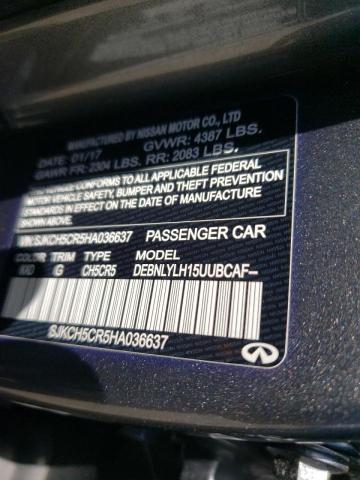 Photo 10 from auction – 2017 INFINITI QX30 BASE with VIN SJKCH5CR5HA036637