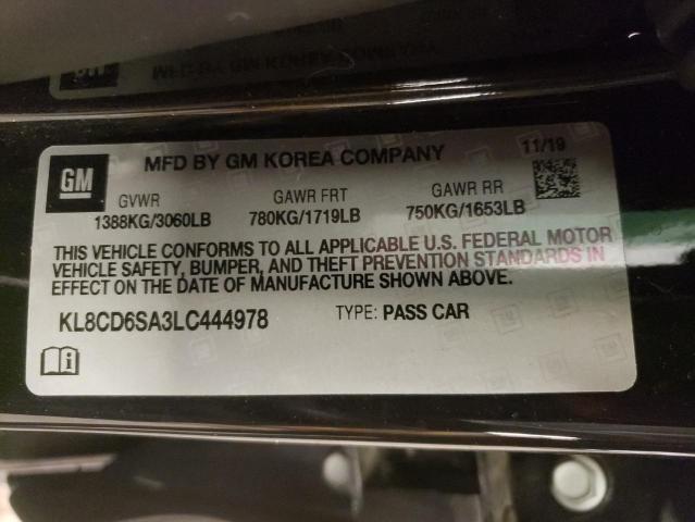 Photo 10 from auction – 2020 CHEVROLET SPARK 1LT with VIN KL8CD6SA3LC444978