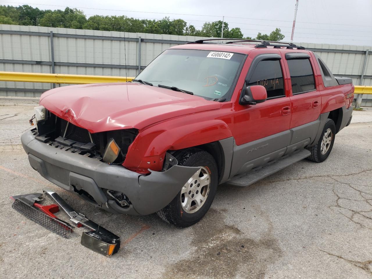 Photo 2 from auction – 2002 CHEVROLET AVALANCHE with VIN 3GNEK13T62G118829