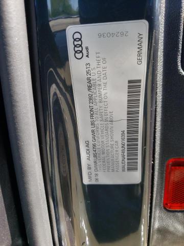 Photo 10 from auction – 2018 AUDI A4 PREMIUM with VIN WAUDNAF49JN016394