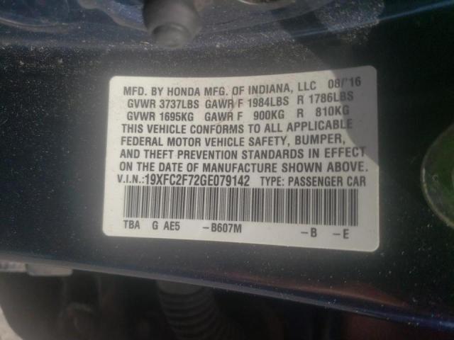 Photo 10 from auction – 2016 HONDA CIVIC EX with VIN 19XFC2F72GE079142