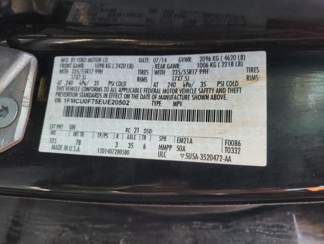 Photo 10 from auction – 2014 FORD ESCAPE S with VIN 1FMCU0F75EUE20502
