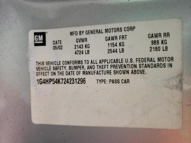 Photo 10 from auction – 2002 BUICK LESABRE CU with VIN 1G4HP54K724231296