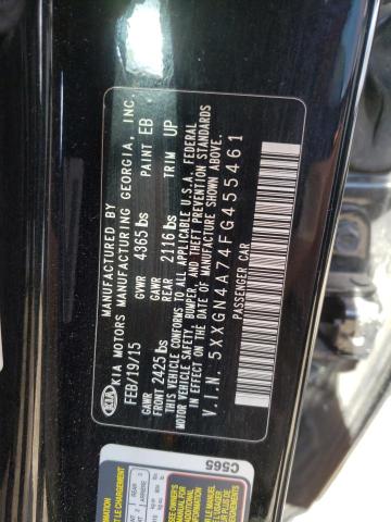 Photo 10 from auction – 2015 KIA OPTIMA EX with VIN 5XXGN4A74FG455461