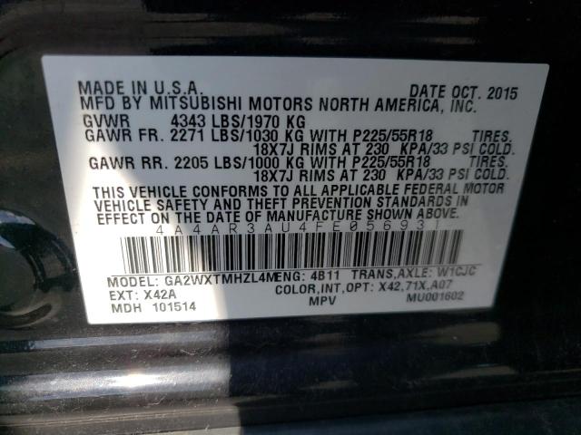 Photo 10 from auction – 2015 MITSUBISHI OUTLANDER with VIN 4A4AR3AU4FE056931