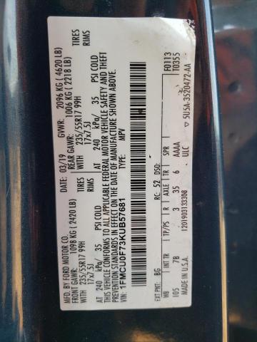 Photo 10 from auction – 2019 FORD ESCAPE S with VIN 1FMCU0F73KUB57681