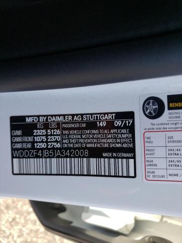 Photo 10 from auction – 2018 MERCEDES-BENZ E 300 with VIN WDDZF4JB5JA342008