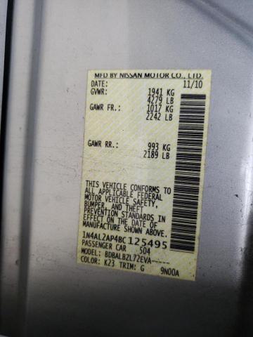 Photo 10 from auction – 2011 NISSAN ALTIMA BAS with VIN 1N4AL2AP4BC125495