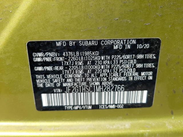 Photo 10 from auction – 2021 SUBARU CROSSTREK with VIN JF2GTHSC1MH282766