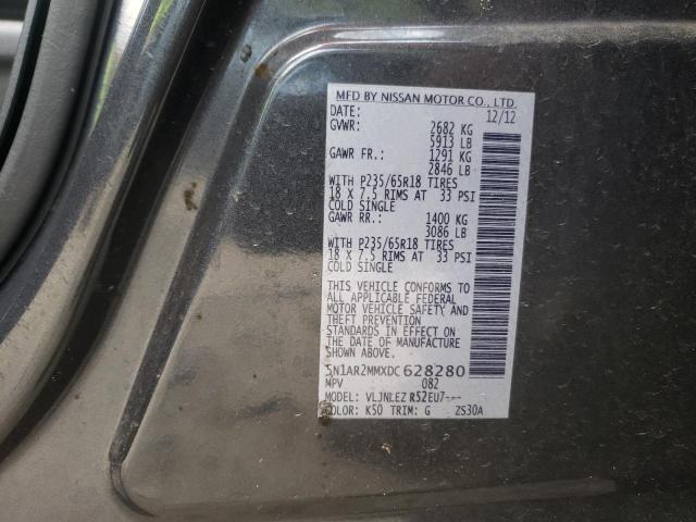 Photo 10 from auction – 2013 NISSAN PATHFINDER with VIN 5N1AR2MMXDC628280