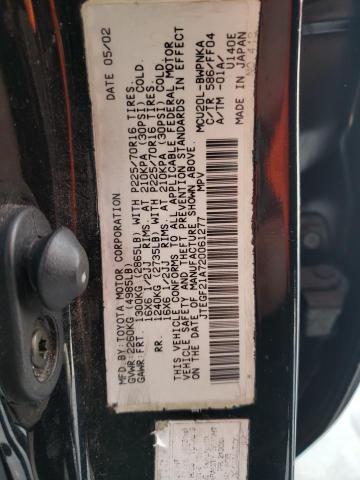 Photo 10 from auction – 2002 TOYOTA HIGHLANDER with VIN JTEGF21A720061277