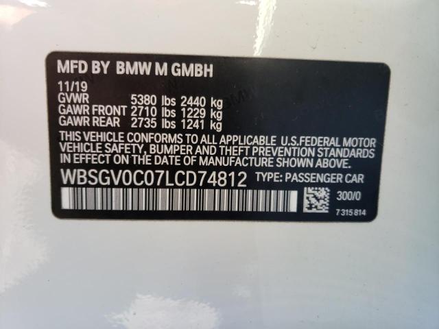 Photo 10 from auction – 2020 BMW M8 with VIN WBSGV0C07LCD74812