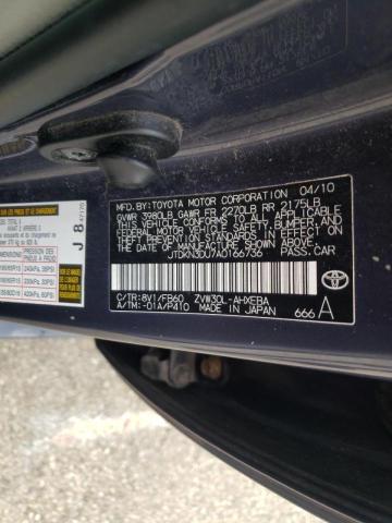 Photo 10 from auction – 2010 TOYOTA PRIUS with VIN JTDKN3DU7A0166736