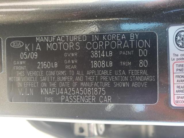 Photo 10 from auction – 2010 KIA FORTE EX with VIN KNAFU4A25A5081875