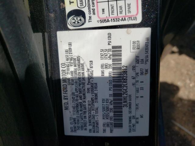 Photo 10 from auction – 2012 LINCOLN MKZ with VIN 3LNHL2GC2CR823812