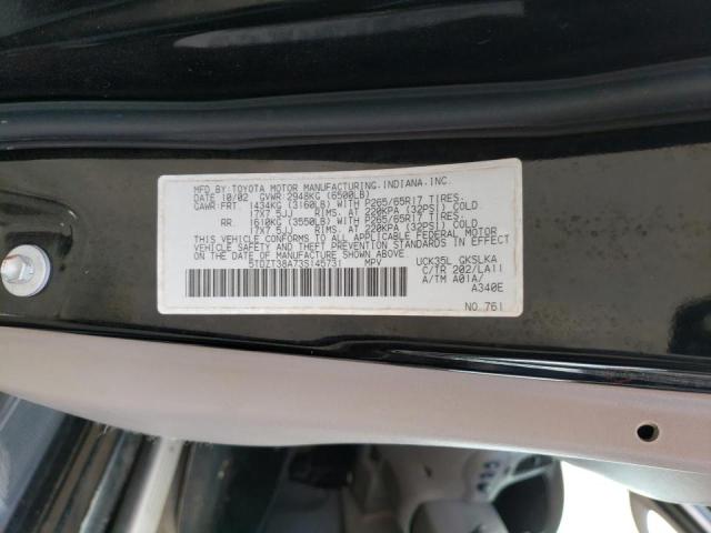 Photo 10 from auction – 2003 TOYOTA SEQUOIA LI with VIN 5TDZT38A73S145731