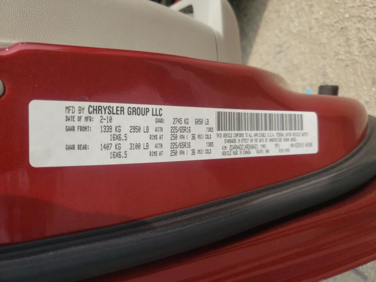 Photo 10 from auction – 2010 DODGE GRAND CARA with VIN 2D4RN4DE1AR248421