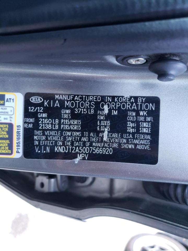 Photo 10 from auction – 2013 KIA SOUL with VIN KNDJT2A50D7566920