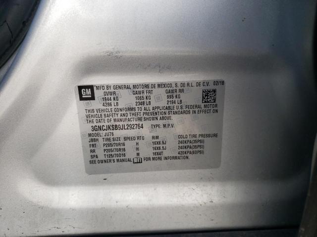 Photo 10 from auction – 2018 CHEVROLET TRAX LS with VIN 3GNCJKSB9JL292764