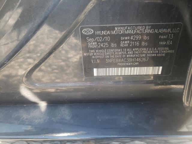 Photo 10 from auction – 2011 HYUNDAI SONATA GLS with VIN 5NPEB4AC3BH146267