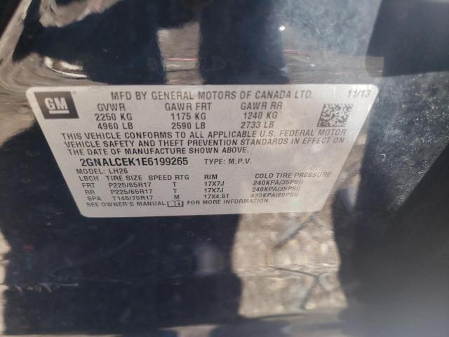 Photo 10 from auction – 2014 CHEVROLET EQUINOX LT with VIN 2GNALCEK1E6199265