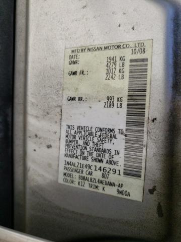 Photo 10 from auction – 2009 NISSAN ALTIMA 2.5 with VIN 1N4AL21E49C146291