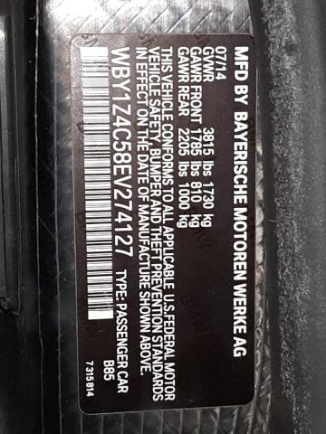 Photo 10 from auction – 2014 BMW I3 REX with VIN WBY1Z4C58EV274127
