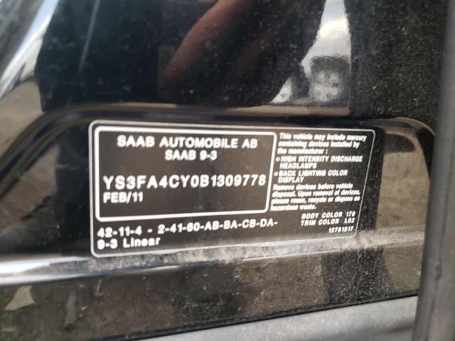 Photo 10 from auction – 2011 SAAB 9-3 2.0T with VIN YS3FA4CY0B1309778