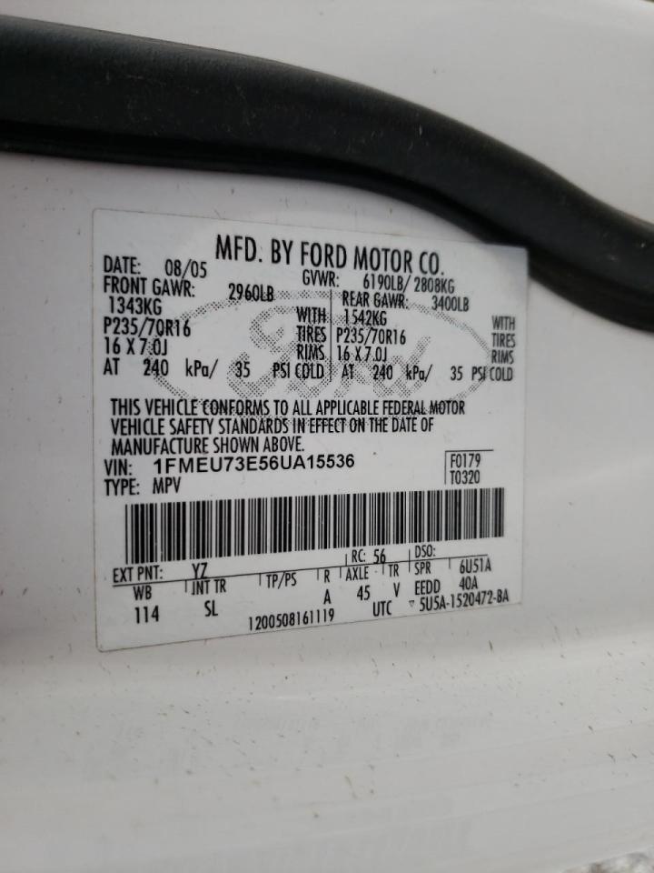 Photo 10 from auction – 2006 FORD EXPLORER X with VIN 1FMEU73E56UA15536