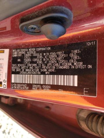 Photo 10 from auction – 2012 TOYOTA 4RUNNER SR with VIN JTEBU5JRXC5083186