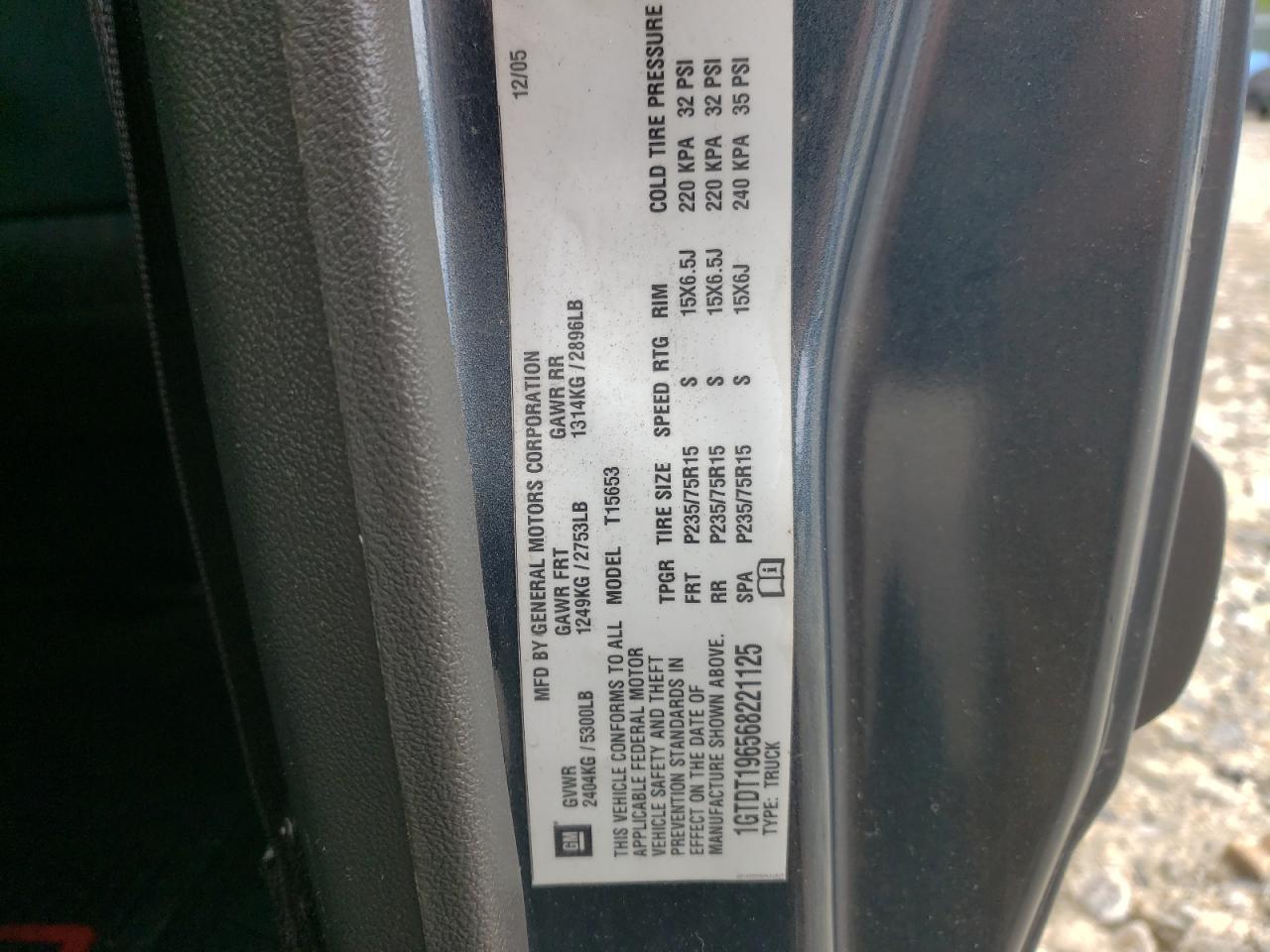 Photo 10 from auction – 2006 GMC CANYON with VIN 1GTDT196568221125