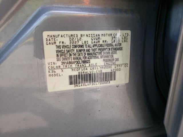 Photo 10 from auction – 2012 NISSAN SENTRA 2.0 with VIN 3N1AB6AP3CL700523