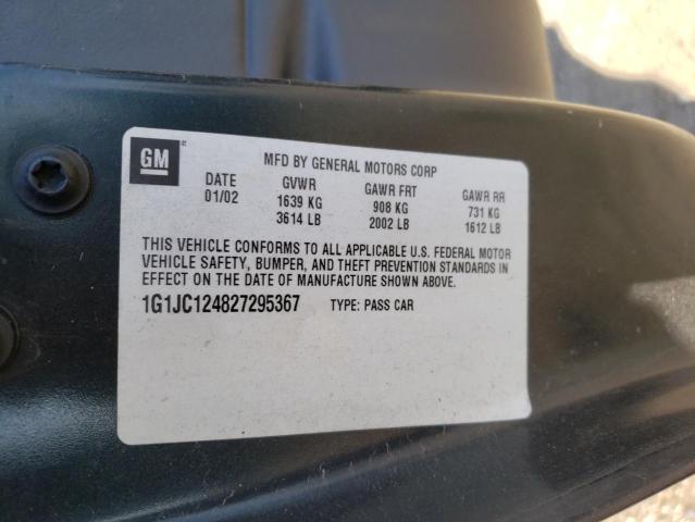 Photo 10 from auction – 2002 CHEVROLET CAVALIER with VIN 1G1JC124827295367