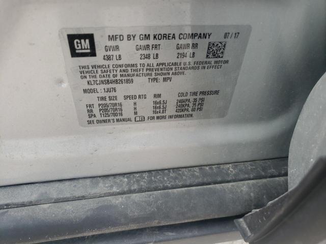 Photo 10 from auction – 2017 CHEVROLET TRAX LS with VIN KL7CJNSB4HB261859