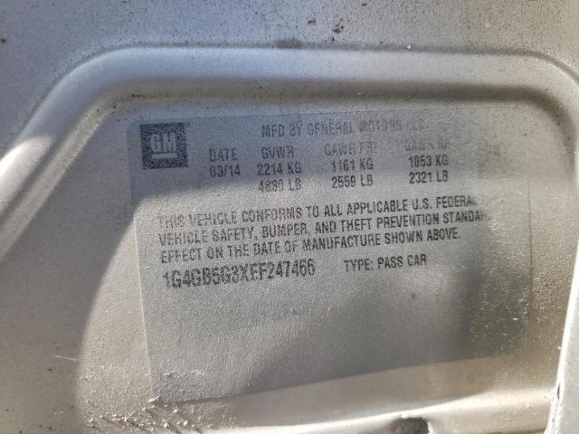 Photo 10 from auction – 2014 BUICK LACROSSE with VIN 1G4GB5G3XEF247466