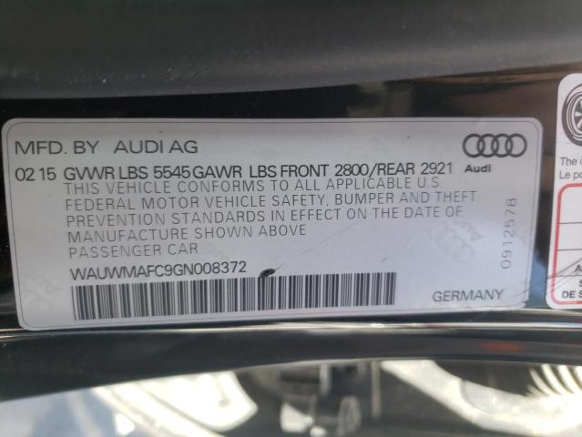 Photo 10 from auction – 2016 AUDI A7 PREMIUM with VIN WAUWMAFC9GN008372