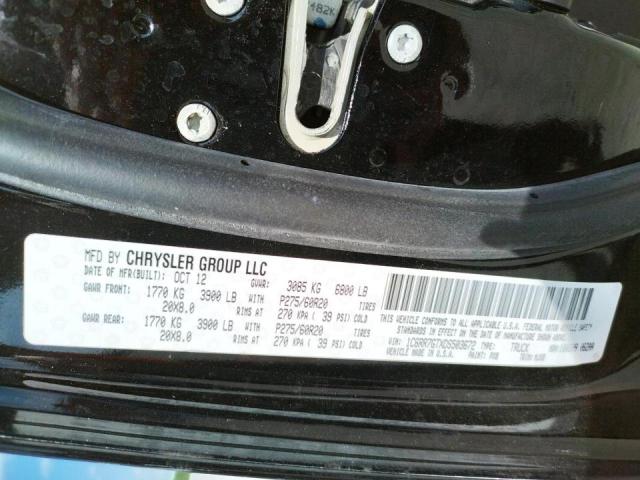 Photo 10 from auction – 2013 DODGE RAM 1500 with VIN 1C6RR7GTXDS503672