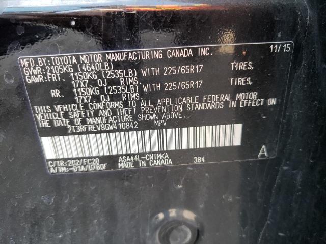 Photo 10 from auction – 2016 TOYOTA RAV4 XLE with VIN 2T3RFREV8GW410842