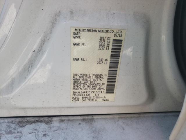 Photo 10 from auction – 2018 NISSAN ALTIMA 2.5 with VIN 1N4AL3AP4JC205111