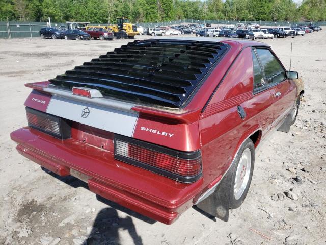 Photo 4 from auction – 1986 DODGE SHELBY CHA with VIN 1B3BZ64E5GD126351